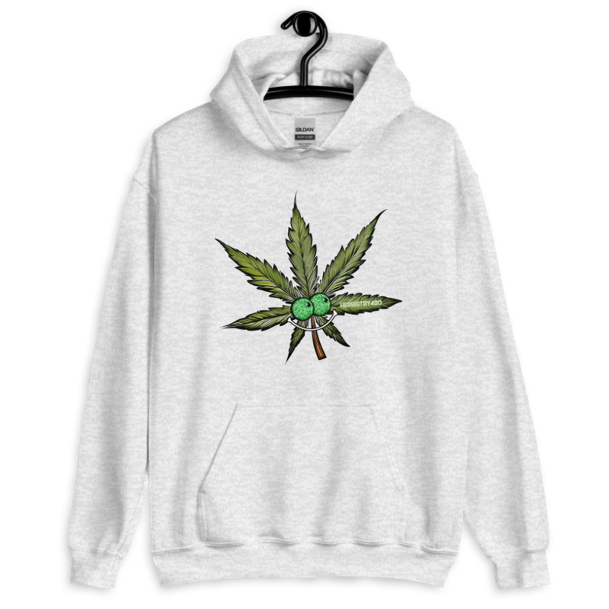 Happy Leaf – Unisex Hoodie — ash