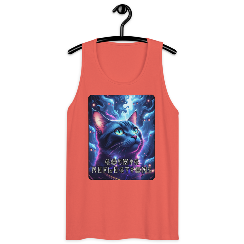 Cosmic Reflections – Men’s Premium Tank Top — coral