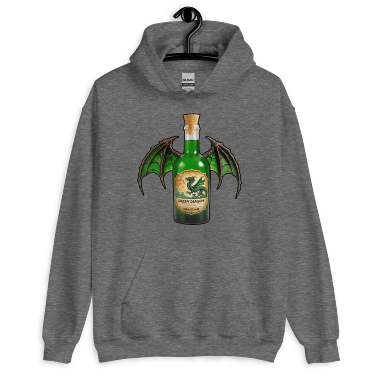 Green Dragon – Unisex Hoodie — graphite heather