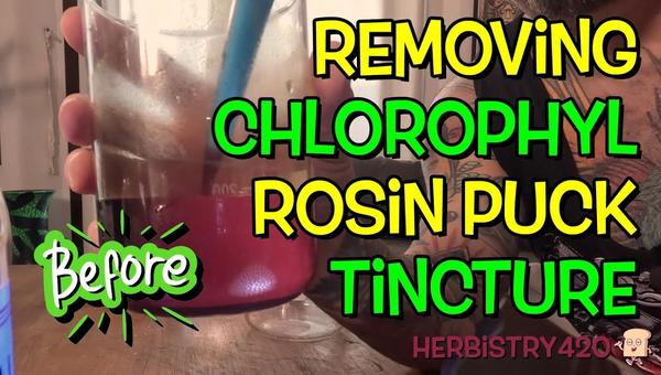 remove chlorophyll from cannabis tincture