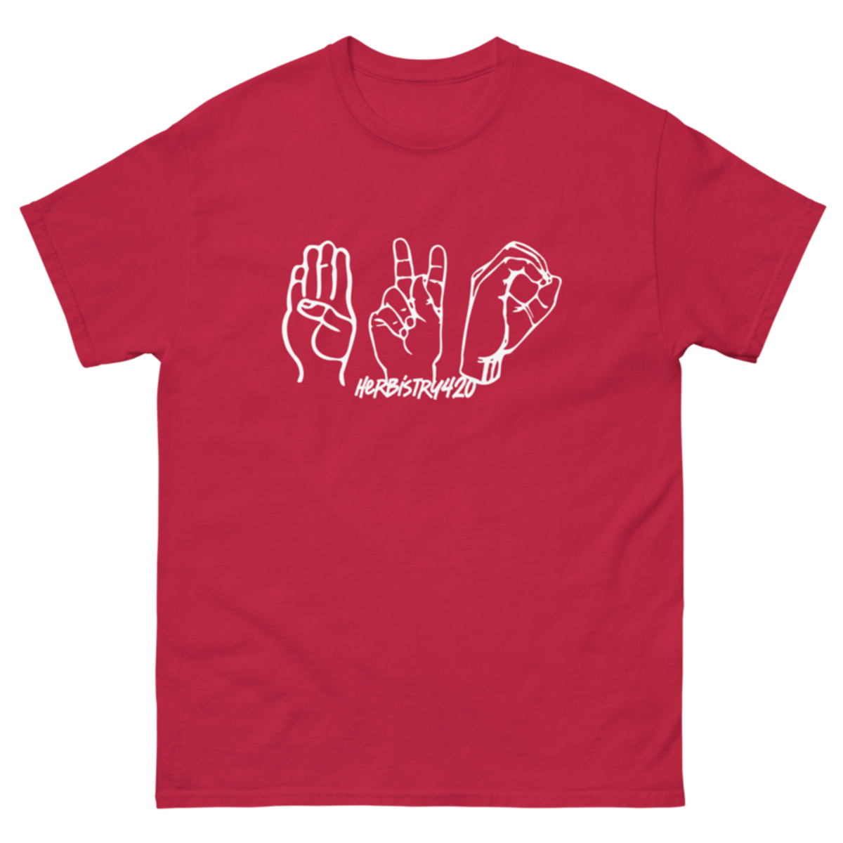 420 Hands – Unisex Classic Tee — cardinal