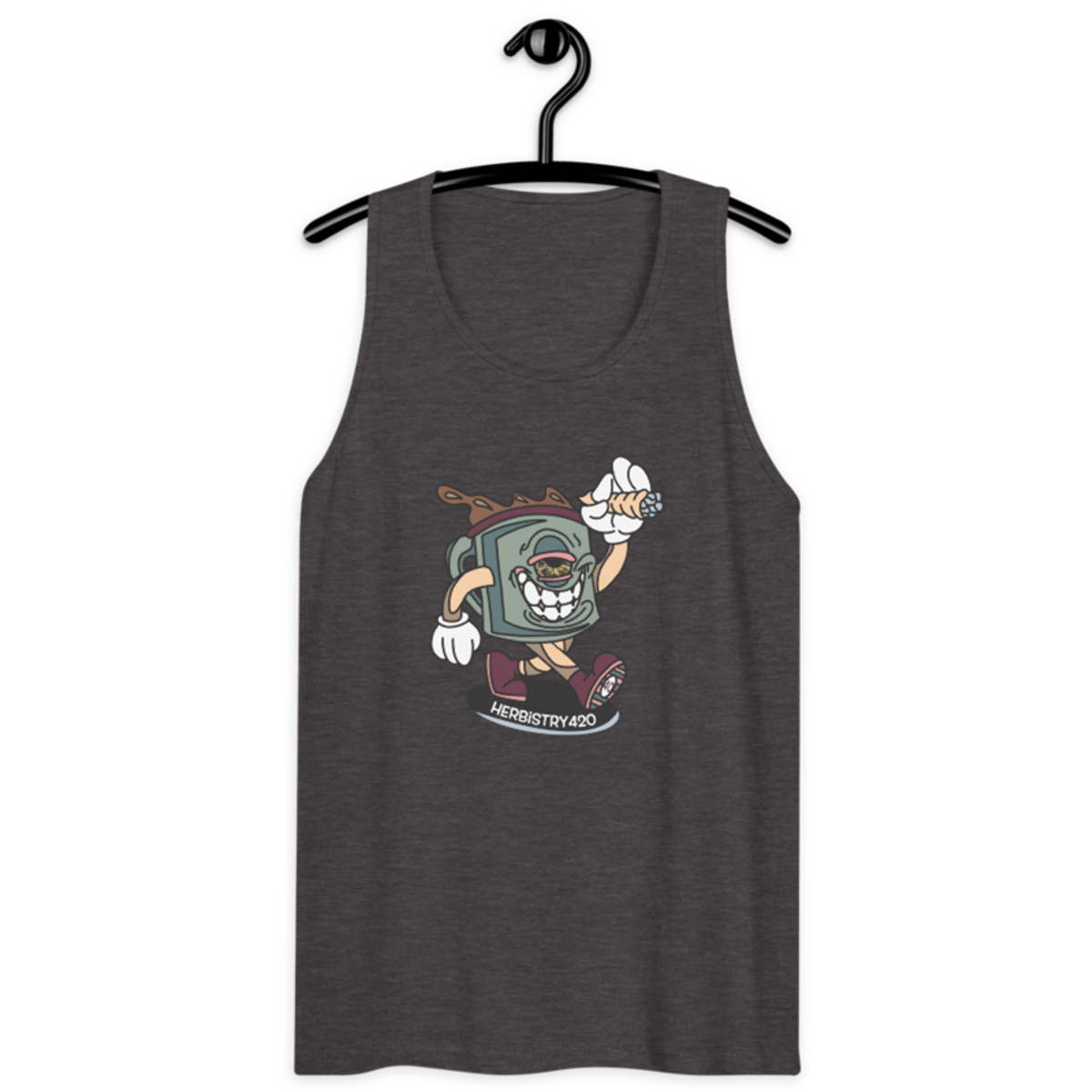 Coffee Cup – Men’s premium tank top — charcoal heather