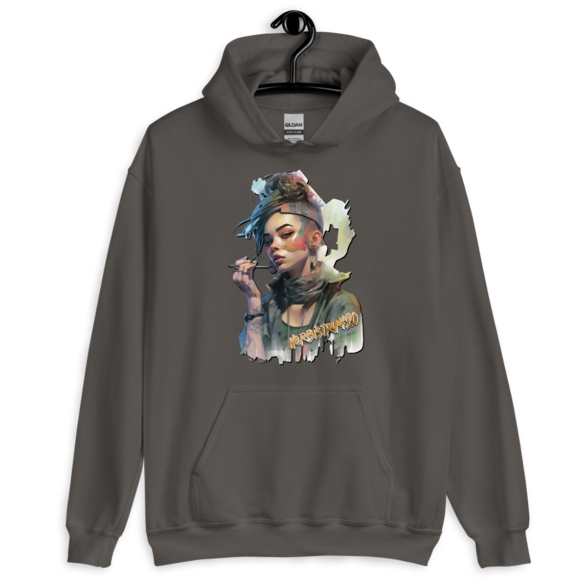Steampunk Girl 2 – Unisex Hoodie — charcoal