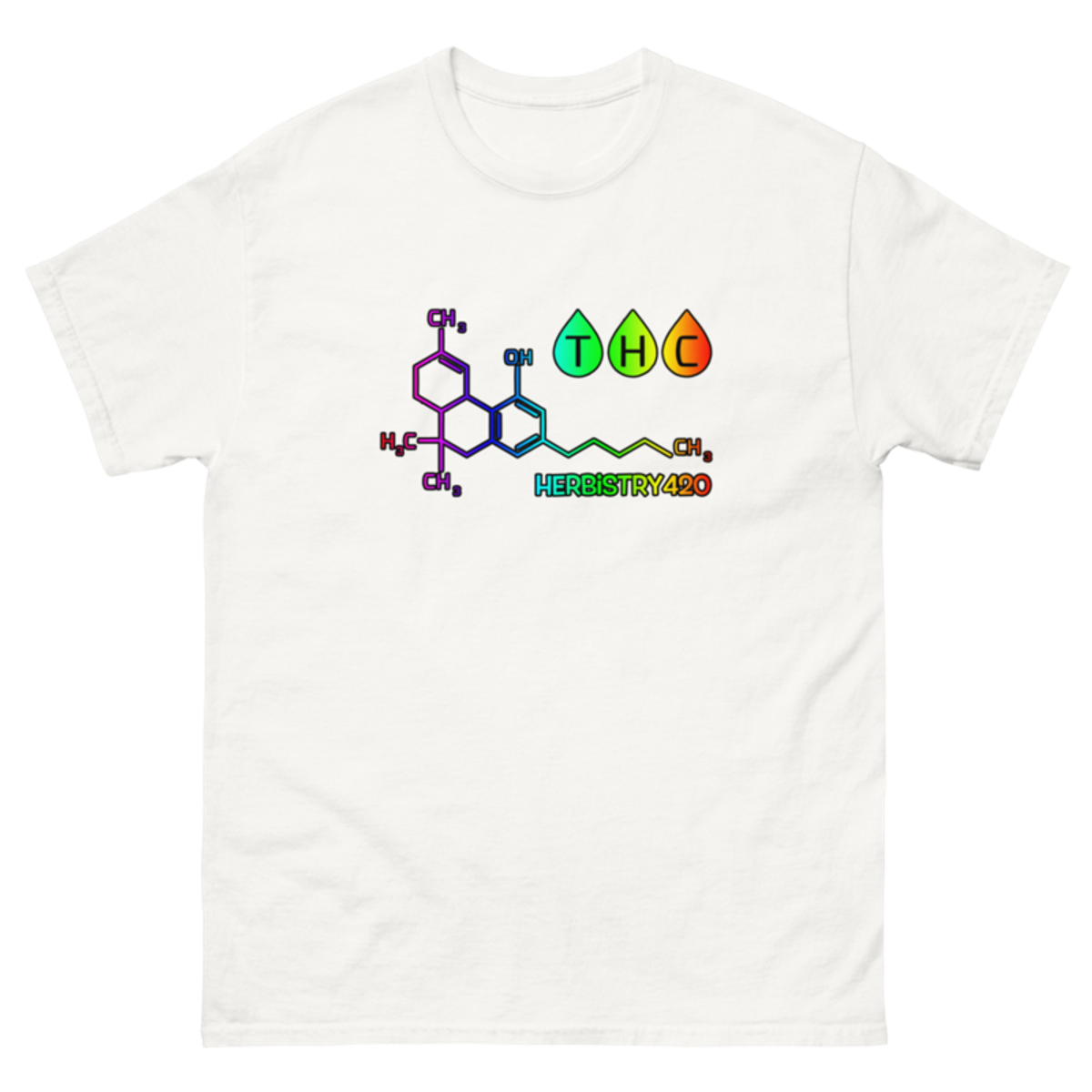 THC Molecule – Unisex Classic Tee — white