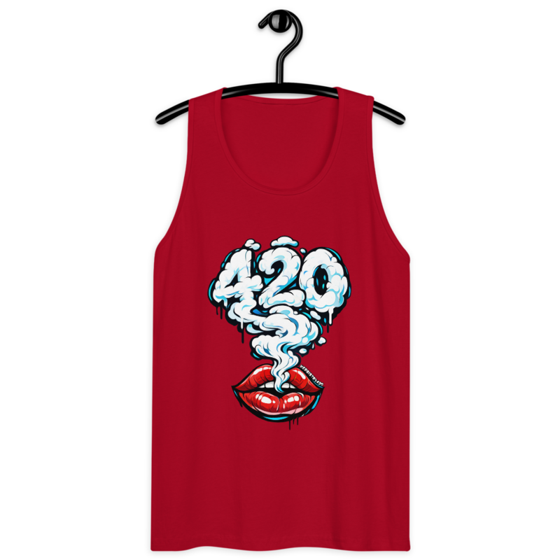 Those Lips – Men’s premium tank top — red