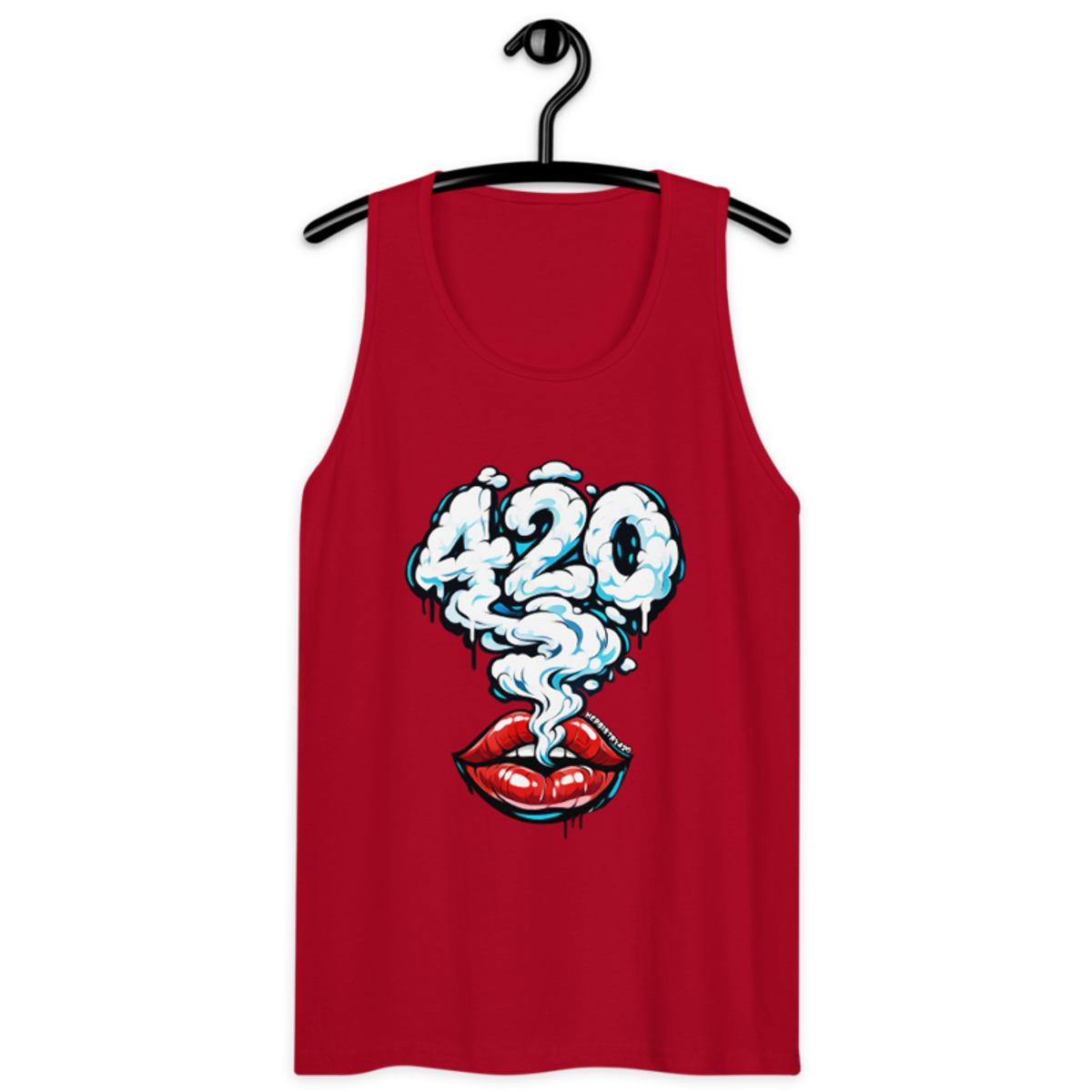 Those Lips – Men’s premium tank top — red