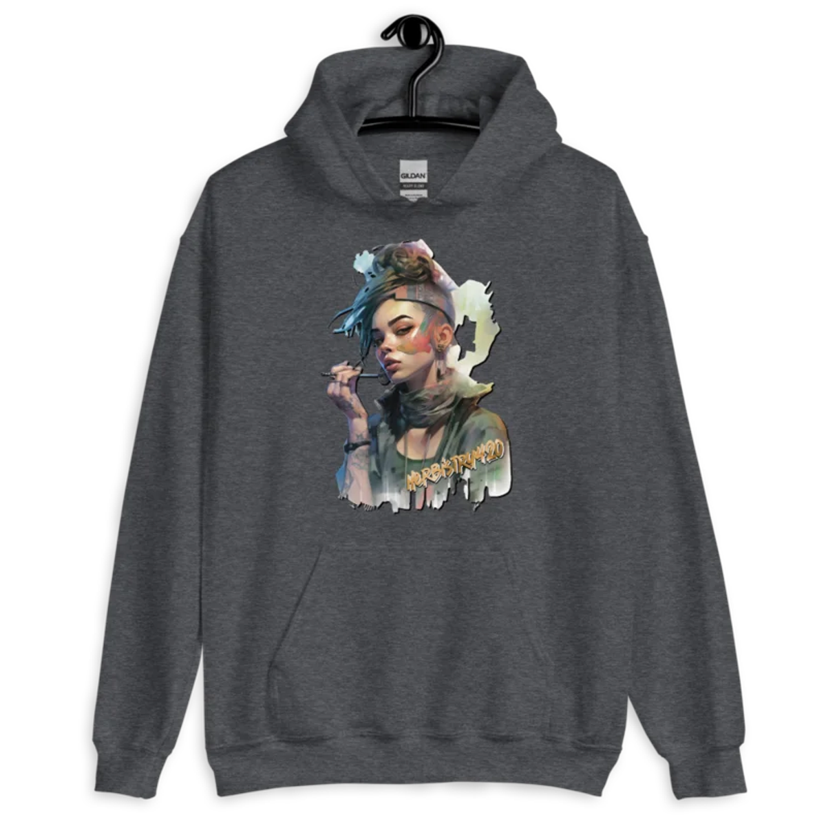 Steampunk Girl 2 – Unisex Hoodie — dark heather