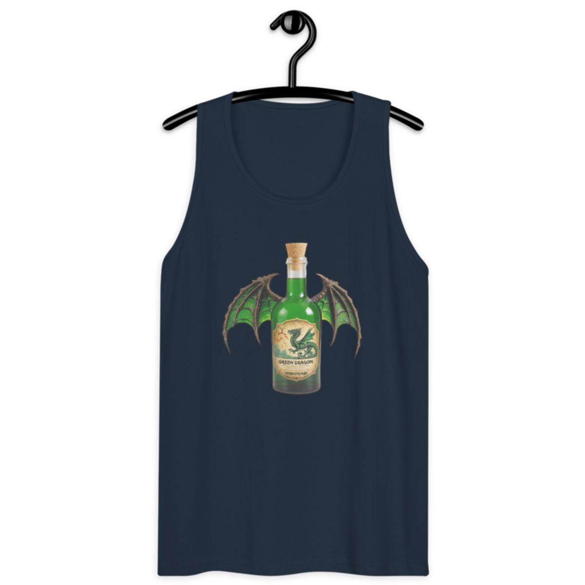 Green Dragon – Men’s premium tank top — navy