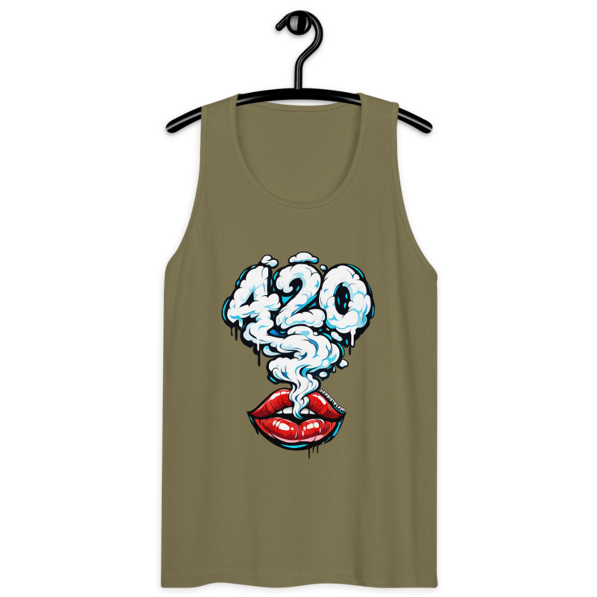 Those Lips – Men’s premium tank top — military green