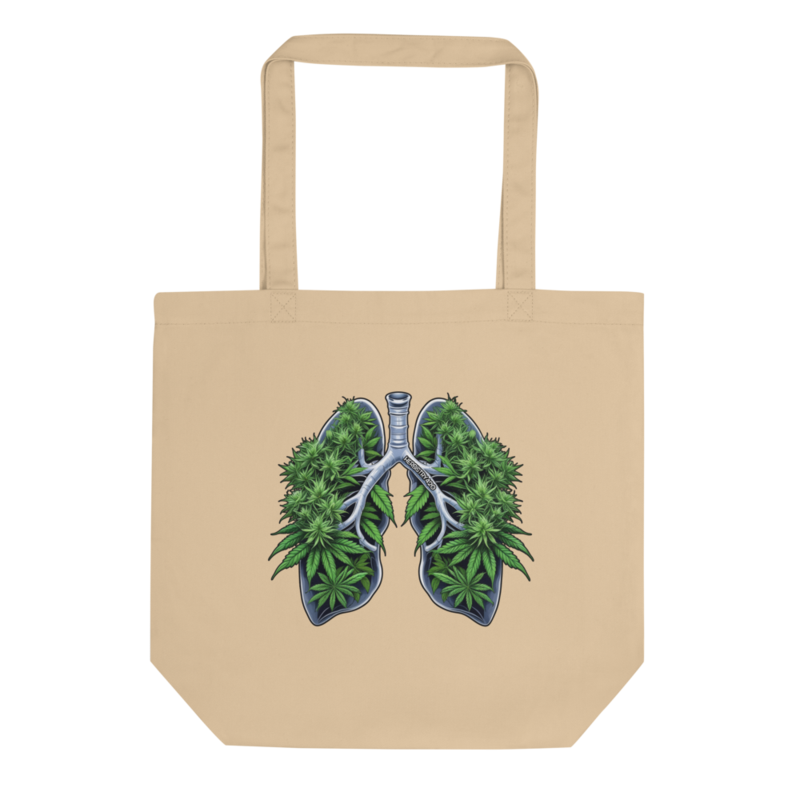 Weed Lungs – Eco Tote Bag — oyster