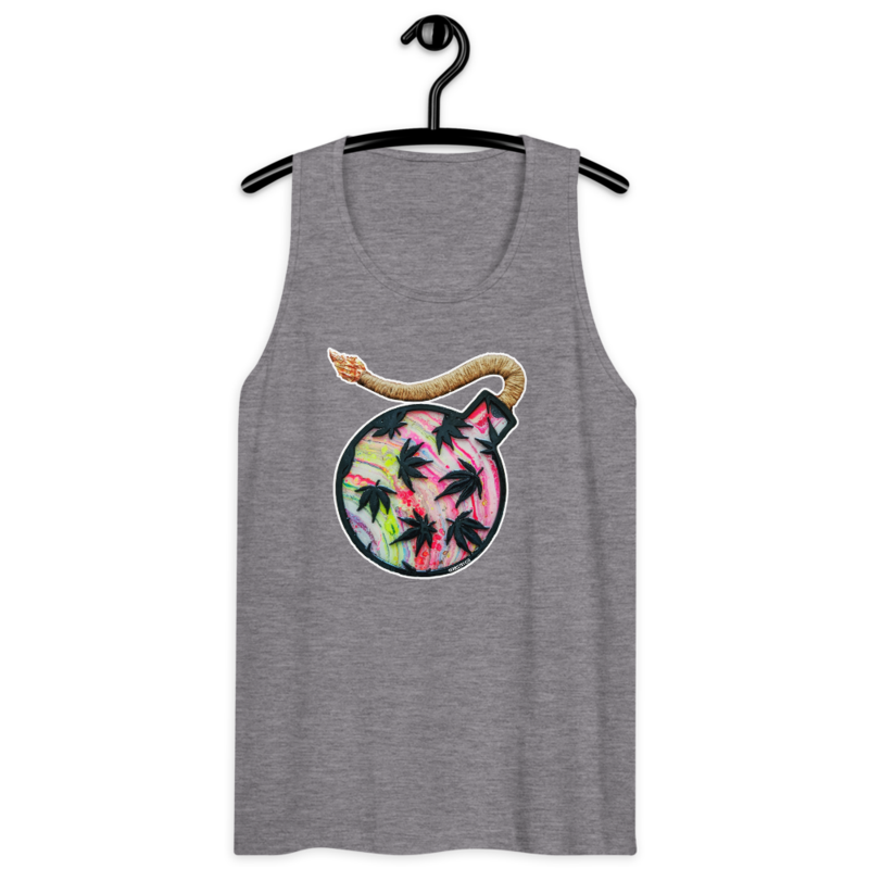 Da Bomb – Red– Men’s premium tank top — athletic heather