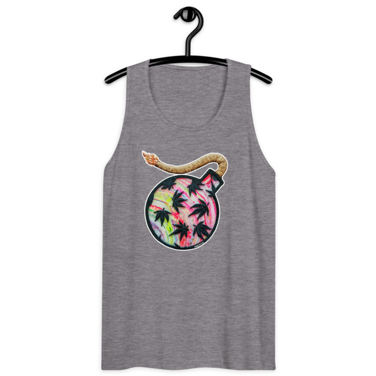 Da Bomb – Red– Men’s premium tank top — athletic heather