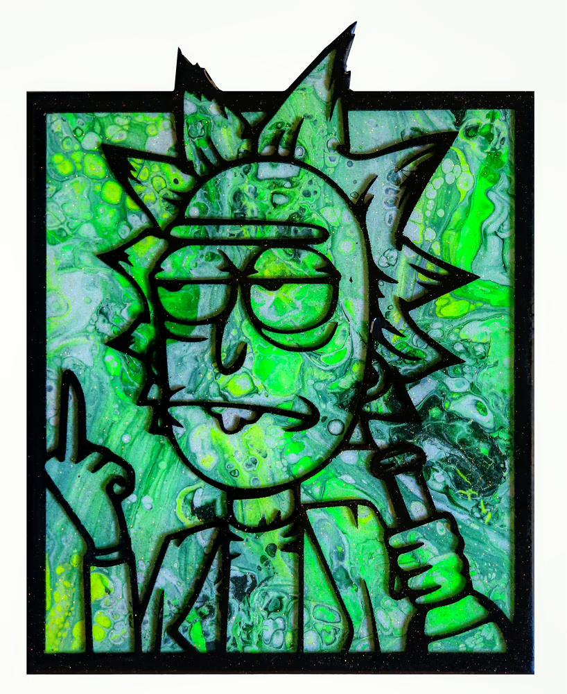 Science B***h – Wood Cut Resin Art