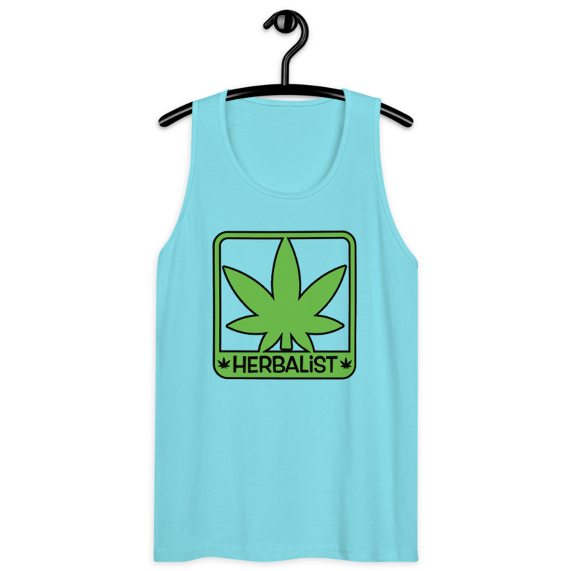 Herbalist – Men’s premium tank top — pacific blue
