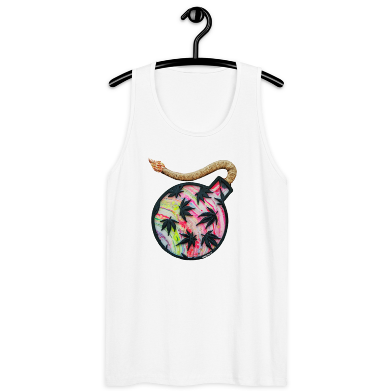 Da Bomb – Red– Men’s premium tank top — white