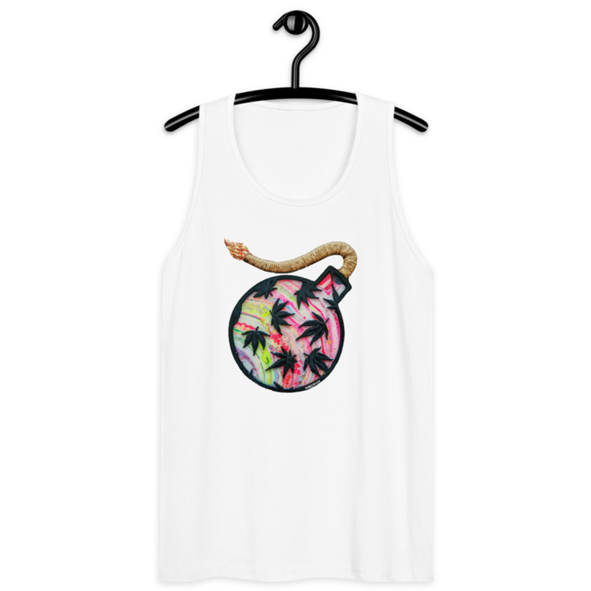 Da Bomb – Red– Men’s premium tank top — white