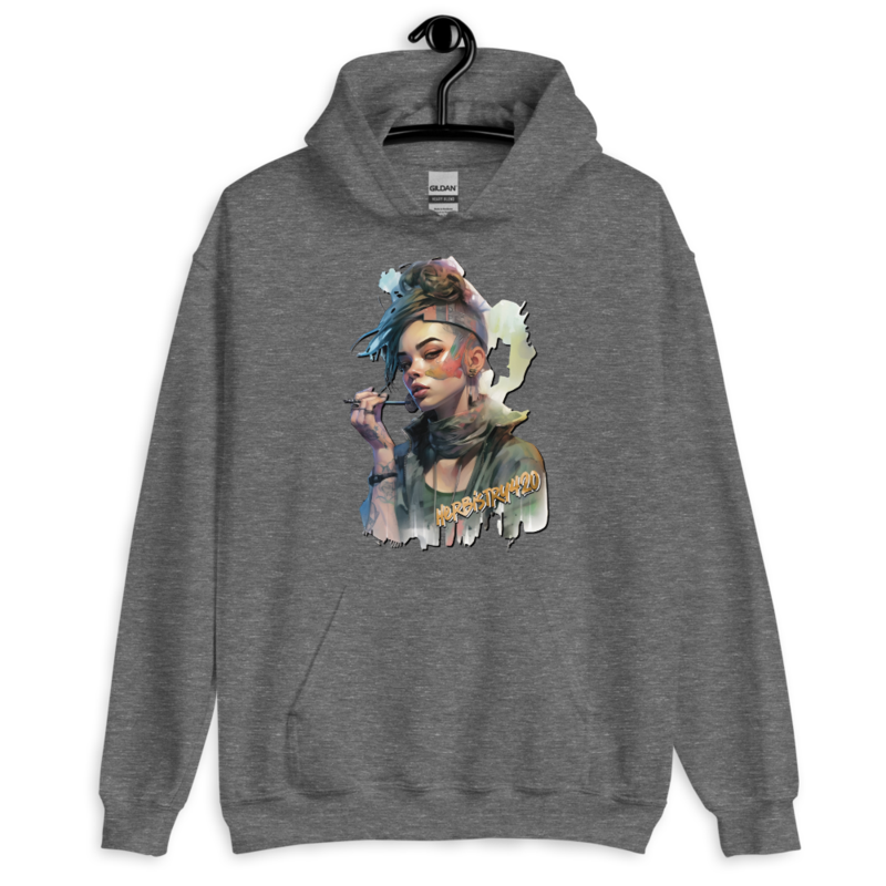 Steampunk Girl 2 – Unisex Hoodie — graphite heather
