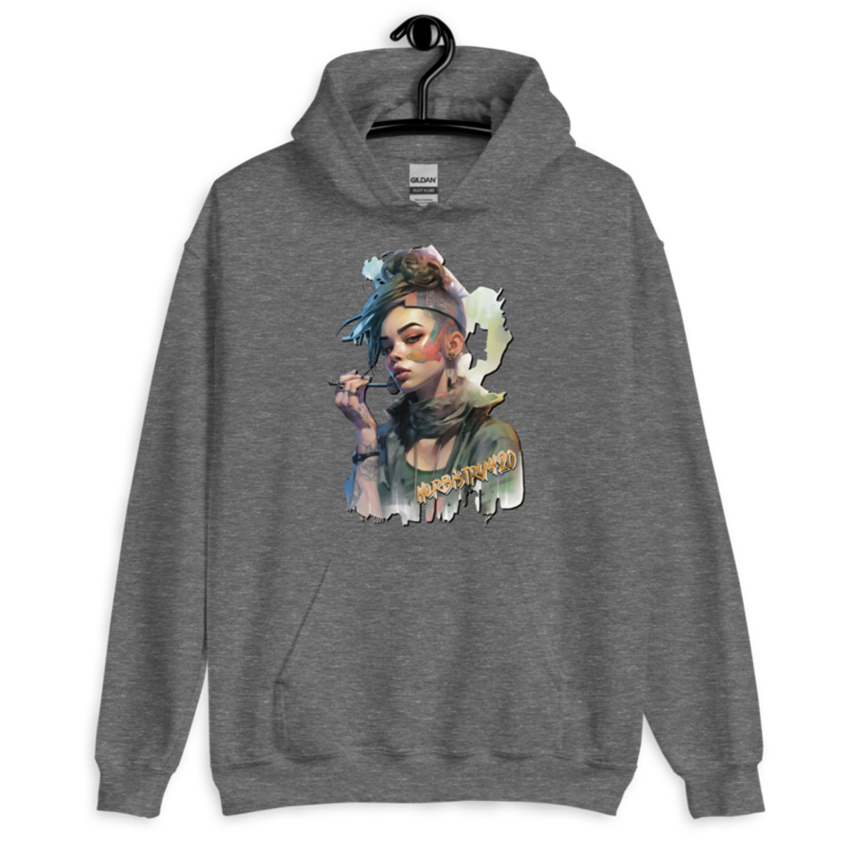 Steampunk Girl 2 – Unisex Hoodie — graphite heather