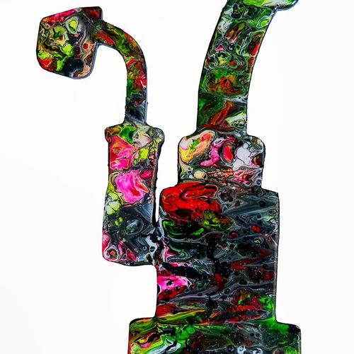 Dab Rig #4 – Wood Cut Resin Art