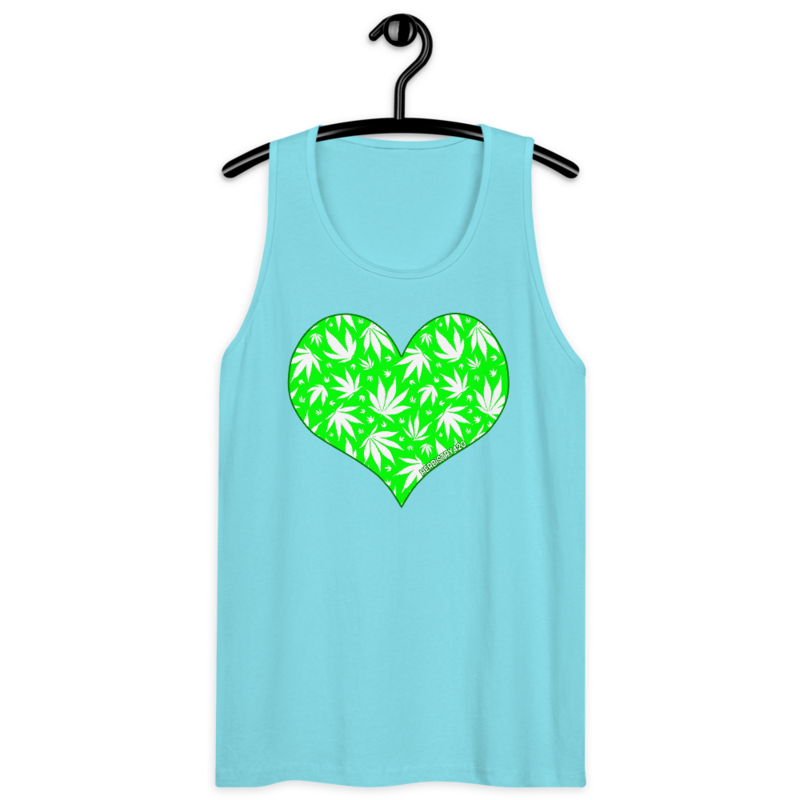 Love Weed – Men’s premium tank top — pacific blue