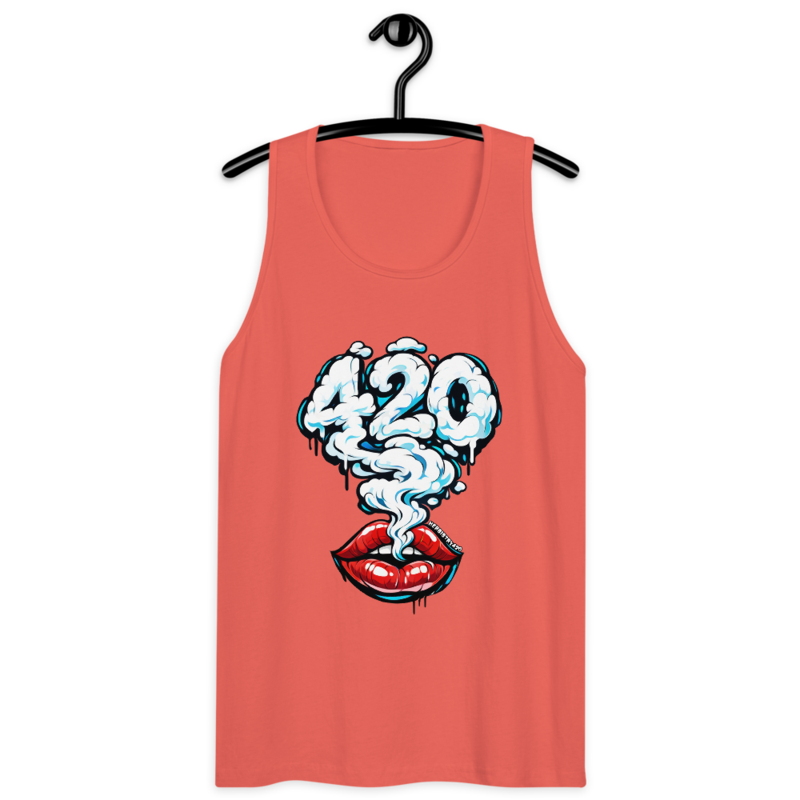 Those Lips – Men’s premium tank top — coral