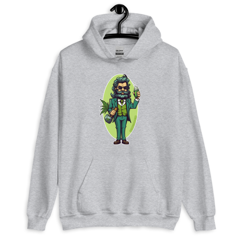 Weed Hipster – Unisex Hoodie — sport grey