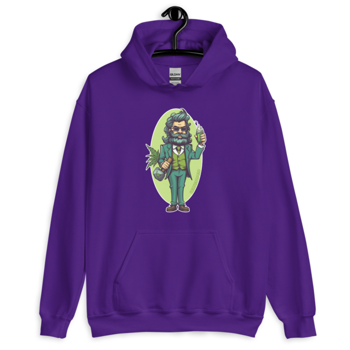 Weed Hipster – Unisex Hoodie — purple
