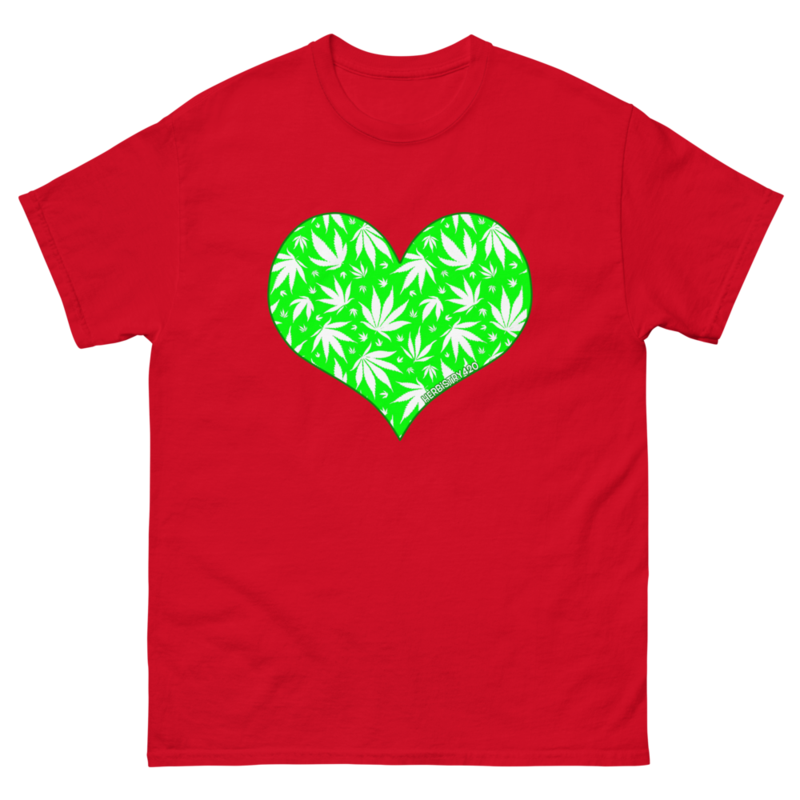 Love Weed – Unisex Classic Tee — red