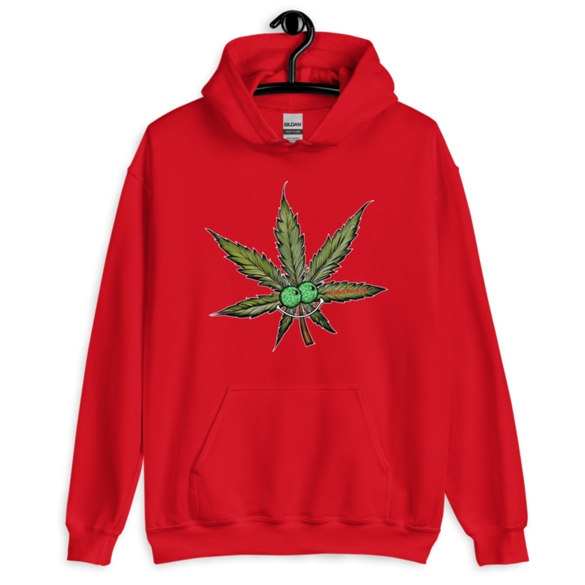 Happy Leaf – Unisex Hoodie — red
