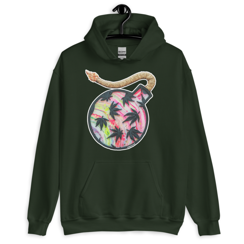 Da Bomb – Red – Unisex Hoodie — forest green