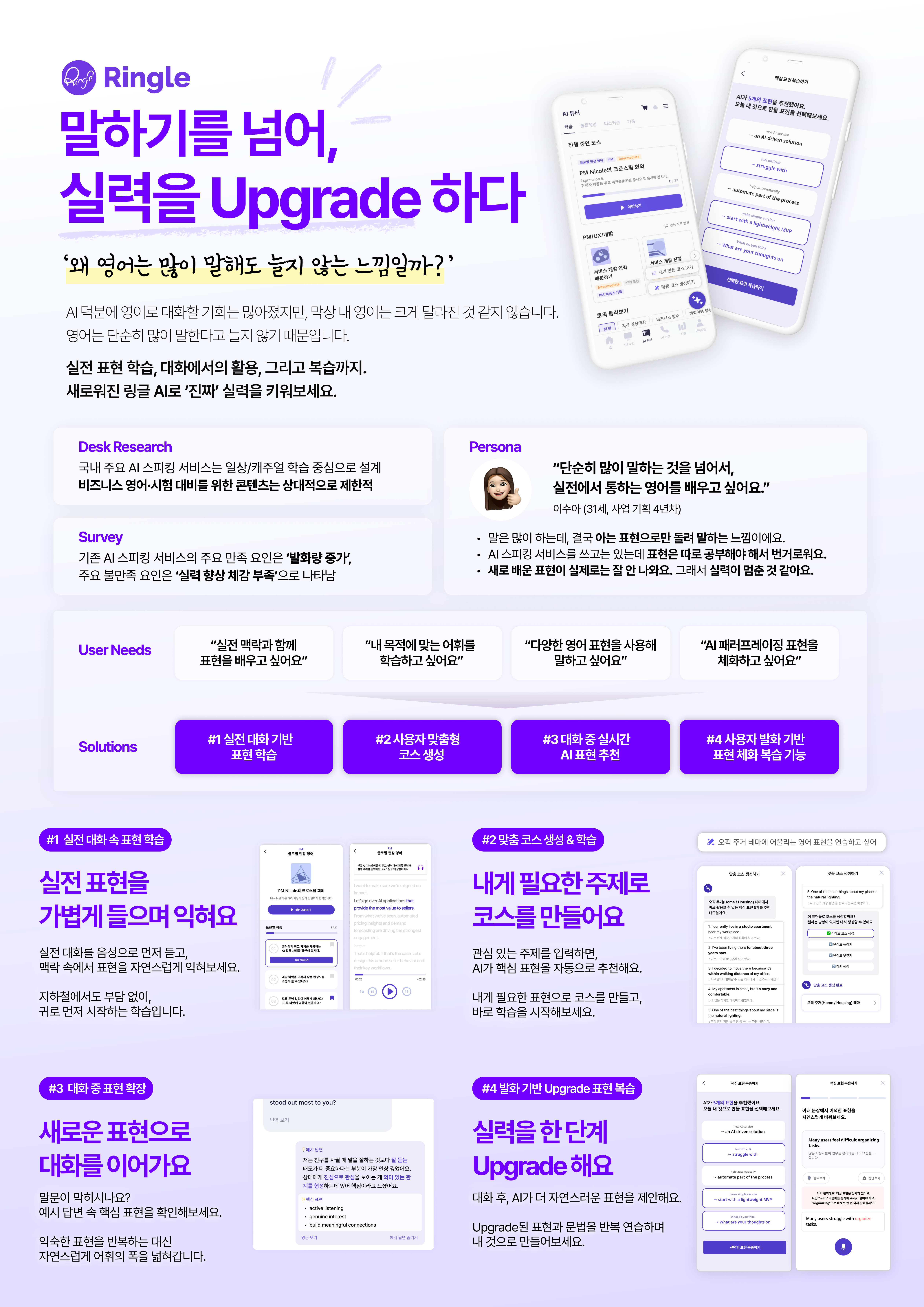 말하기를 넘어, 실력을 Upgrade하다의 컨셉보드 이미지