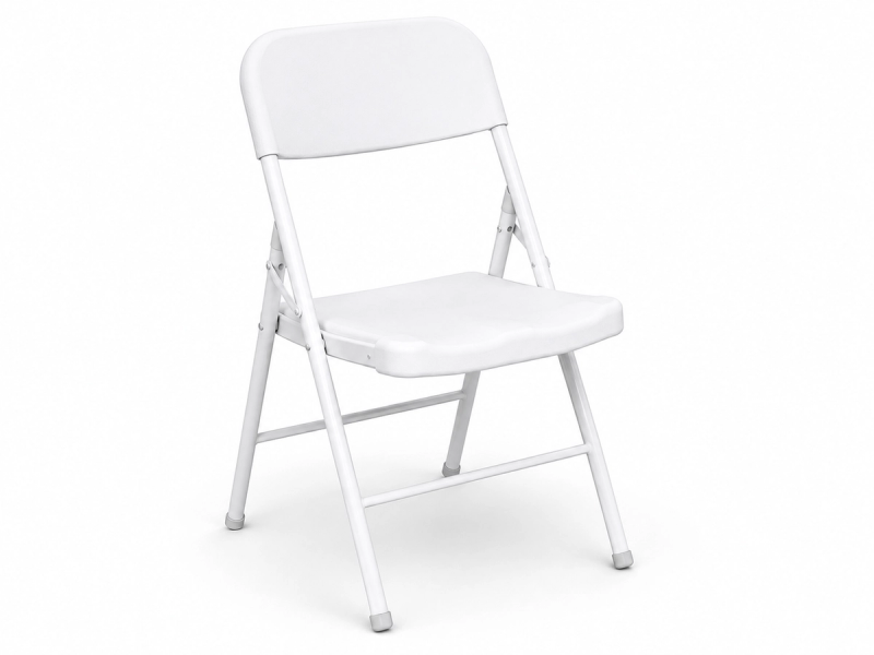 White Folding Chair (20.5" H x 11.5' W)