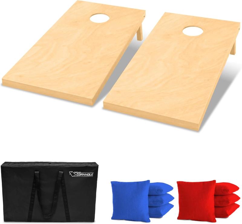 Cornhole Game Rental – Classic Backyard Fun!  Add a touch of classic charm to your event with our Cornhole Game—the ultimate crowd favorite for all ages! Players take turns tossing bean bags toward the raised boards, aiming for the hole to score points. It’s simple, addictive, and perfect for sparking friendly competition.