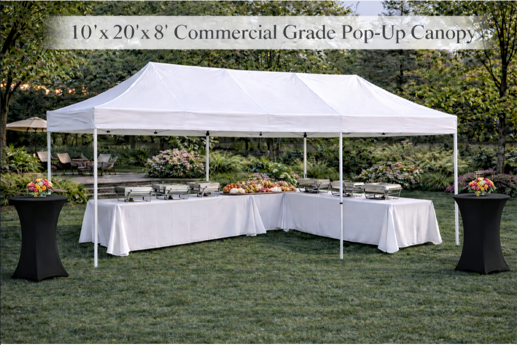 buffet setup for tents