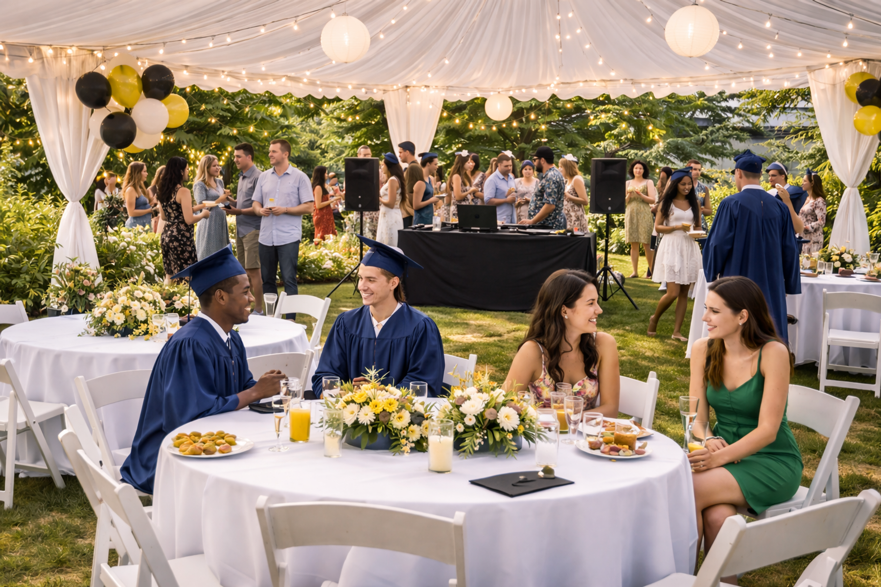 Graduations Under a Tent