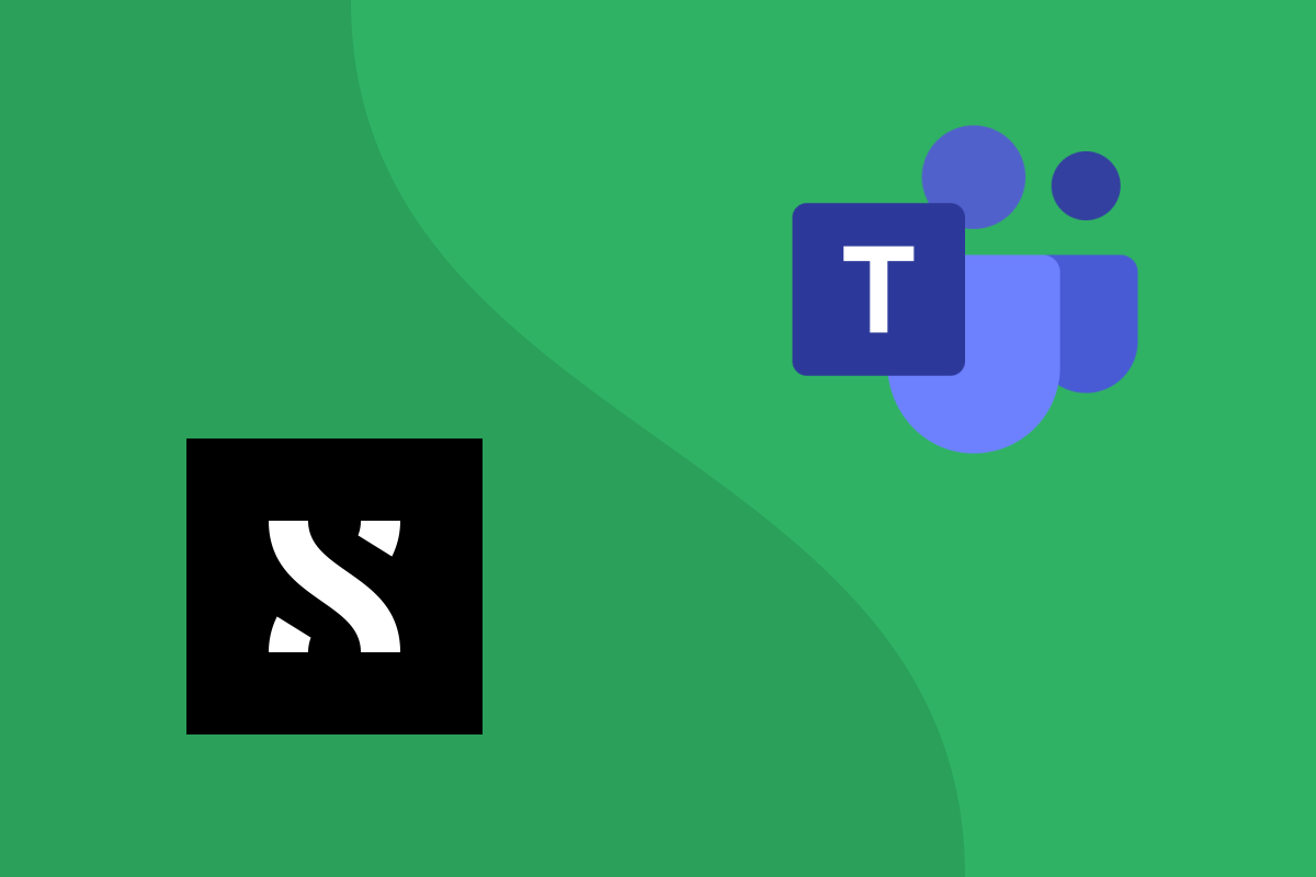 Logos of ShiftX and Microsoft Teams on a green background