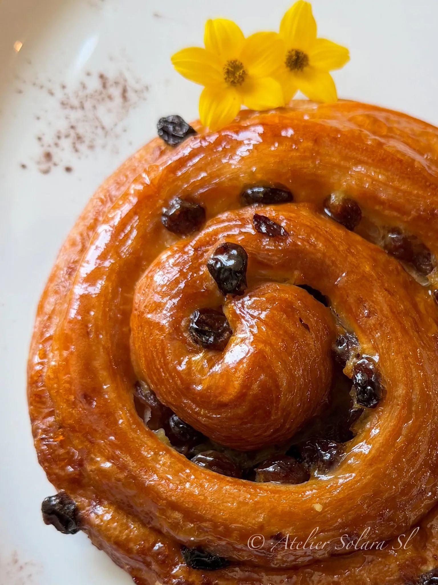 Pain aux raisins glacé, en spirale