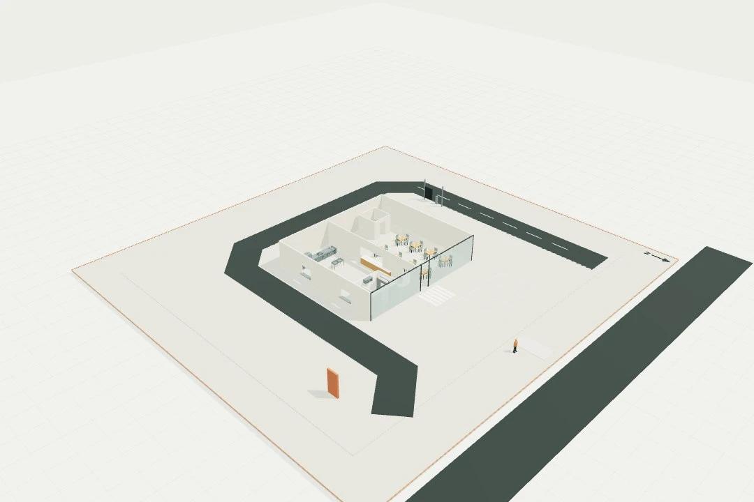 Drive-through QSR, ordering + stacking + service lane