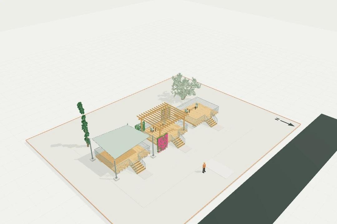 Pergola with climbers