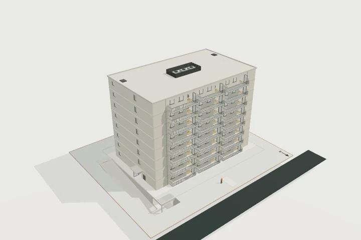 Apartments, 48 units, 8 storeys + basement