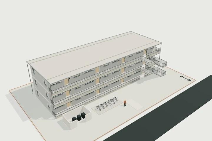 Walk-up apartments, 12 units, 3 storeys