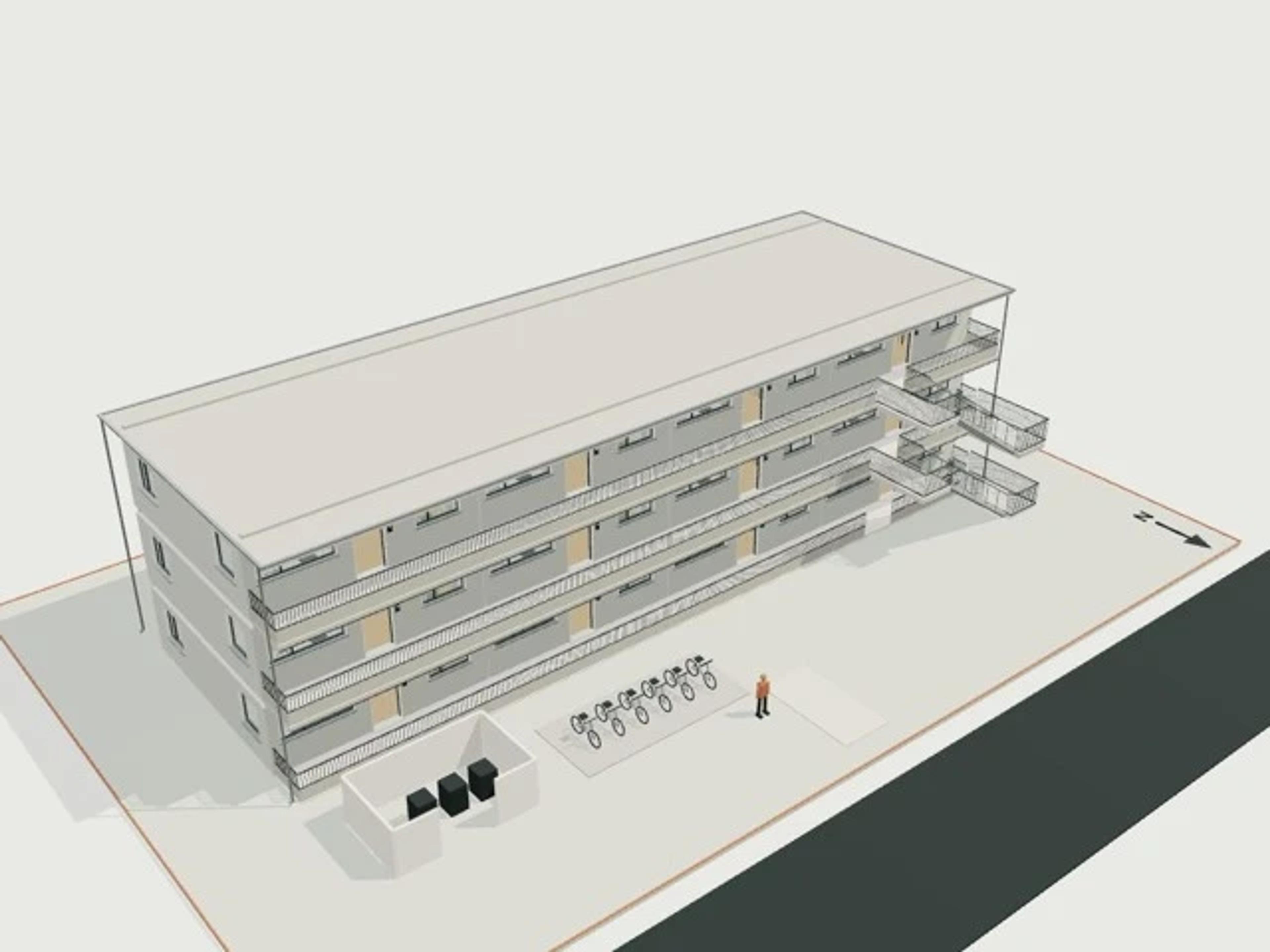 Walk-up apartments, 12 units, 3 storeys