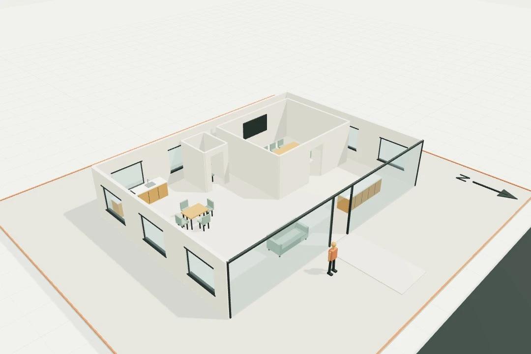 Office fit-out room set, 4 spaces