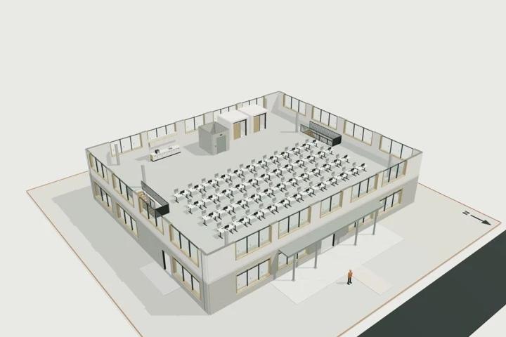 Civic / council office, 1,500 m², 2 storey