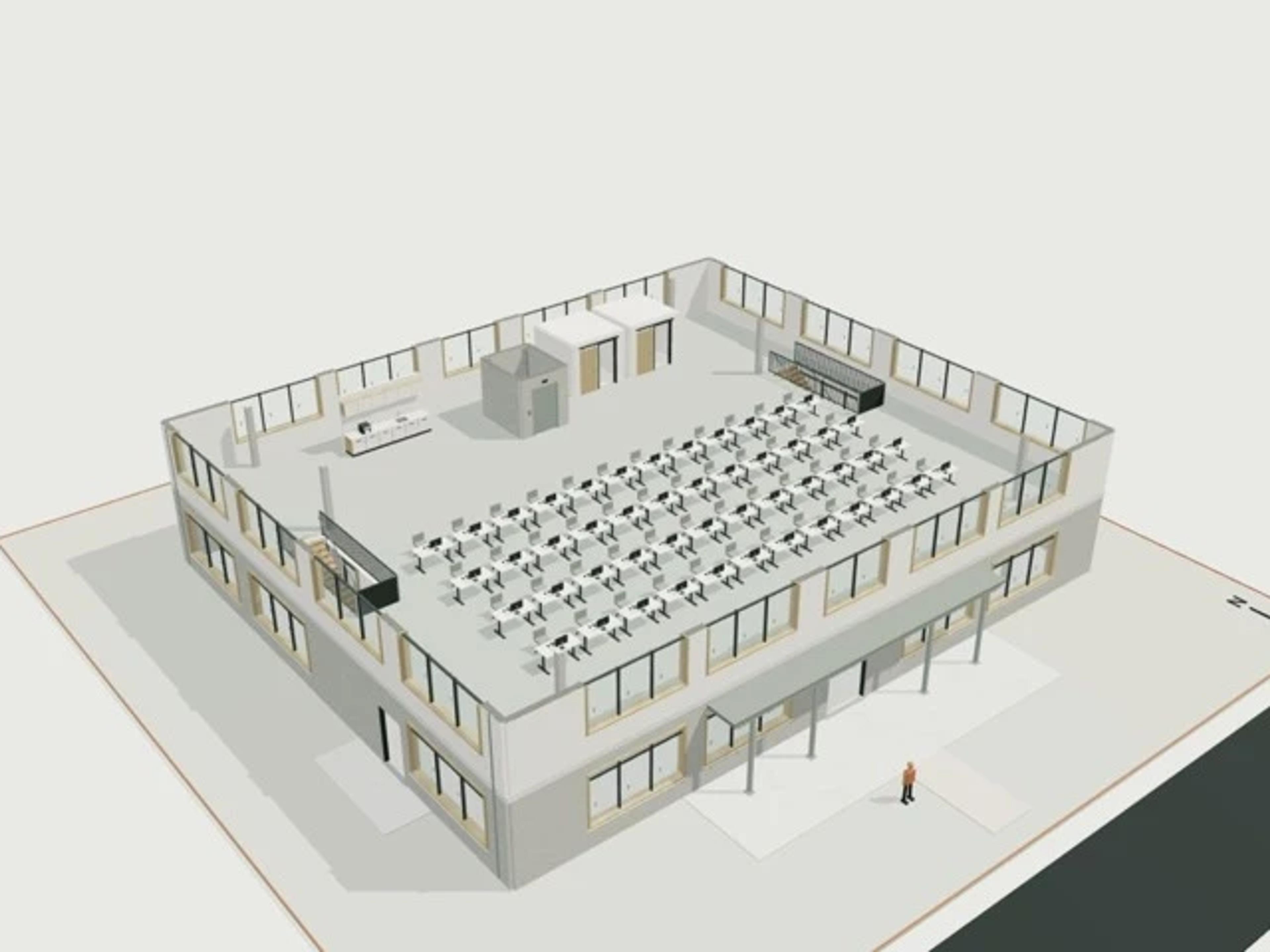 Civic / council office, 1,500 m², 2 storey