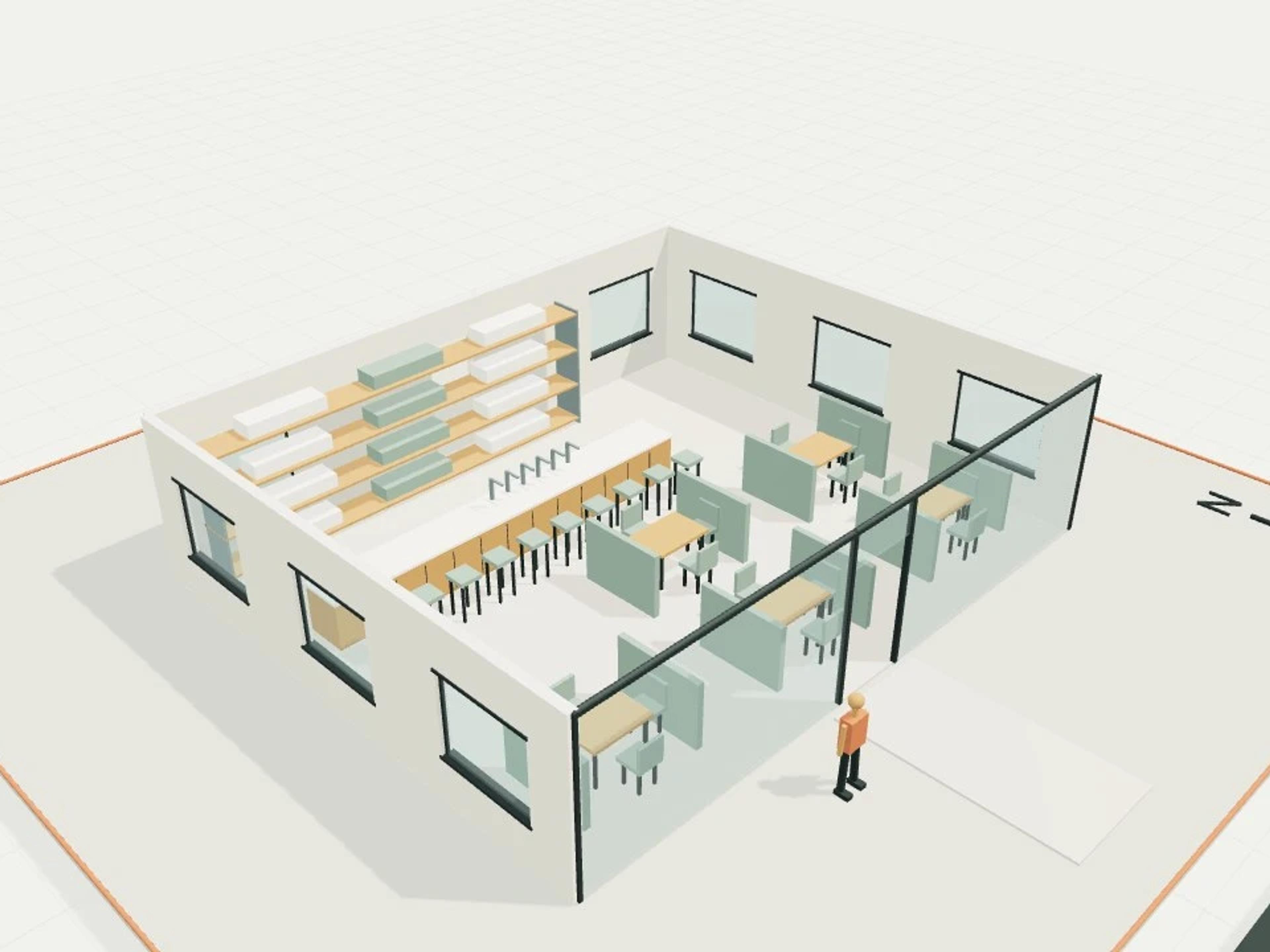 Bar interior, 30 seats