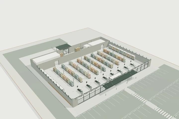 Supermarket, 2,000 m², 80 car parks