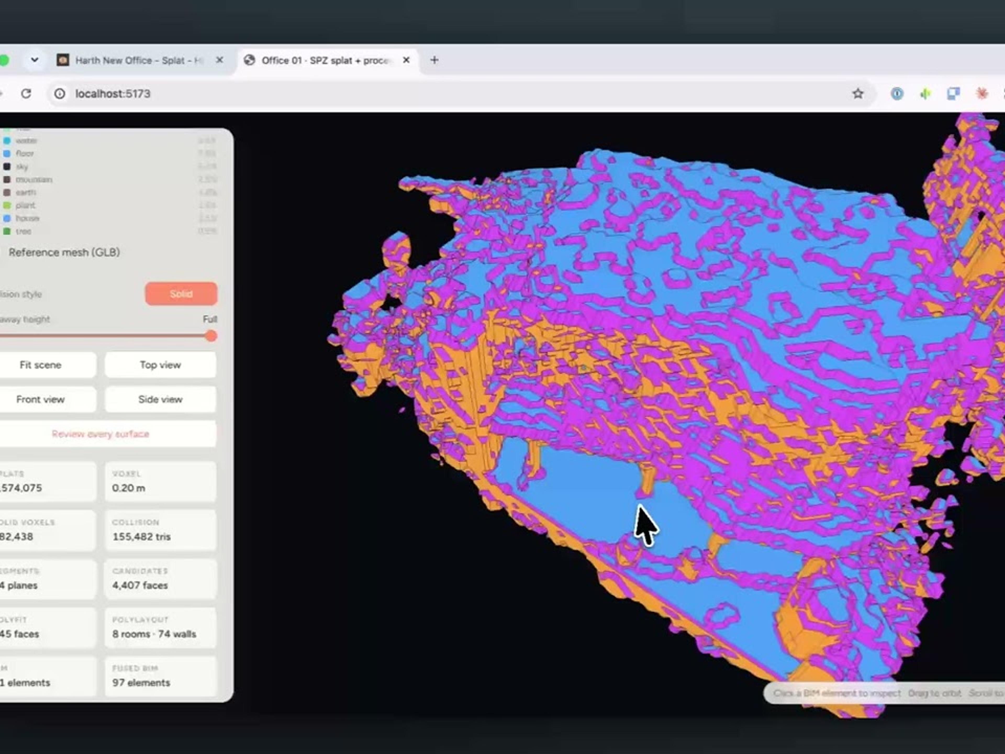 Scan to BIM with Gaussian Splats: 360 Video to Editable BIM Model
