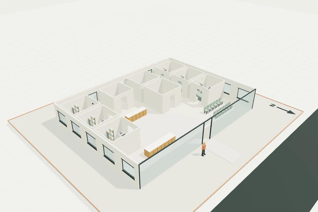 Medical clinic, 300 m², 6 consult rooms