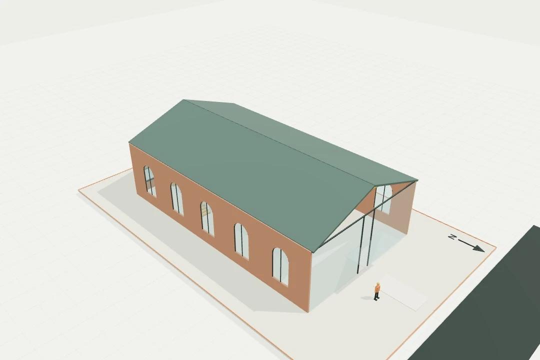 Church conversion, nave + mezzanine